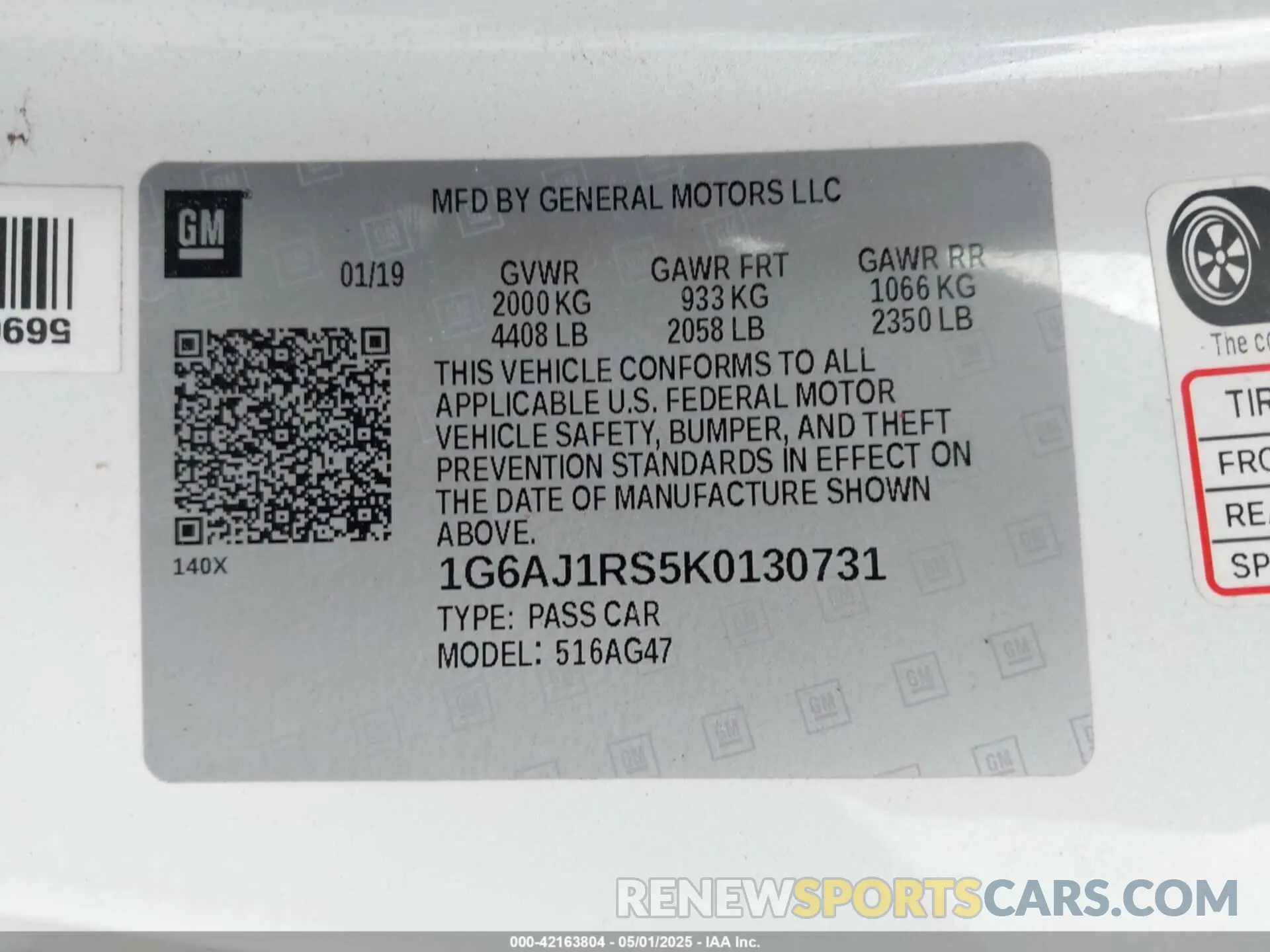 9 Photograph of a damaged car 1G6AJ1RS5K0130731 CADILLAC ATS 2019