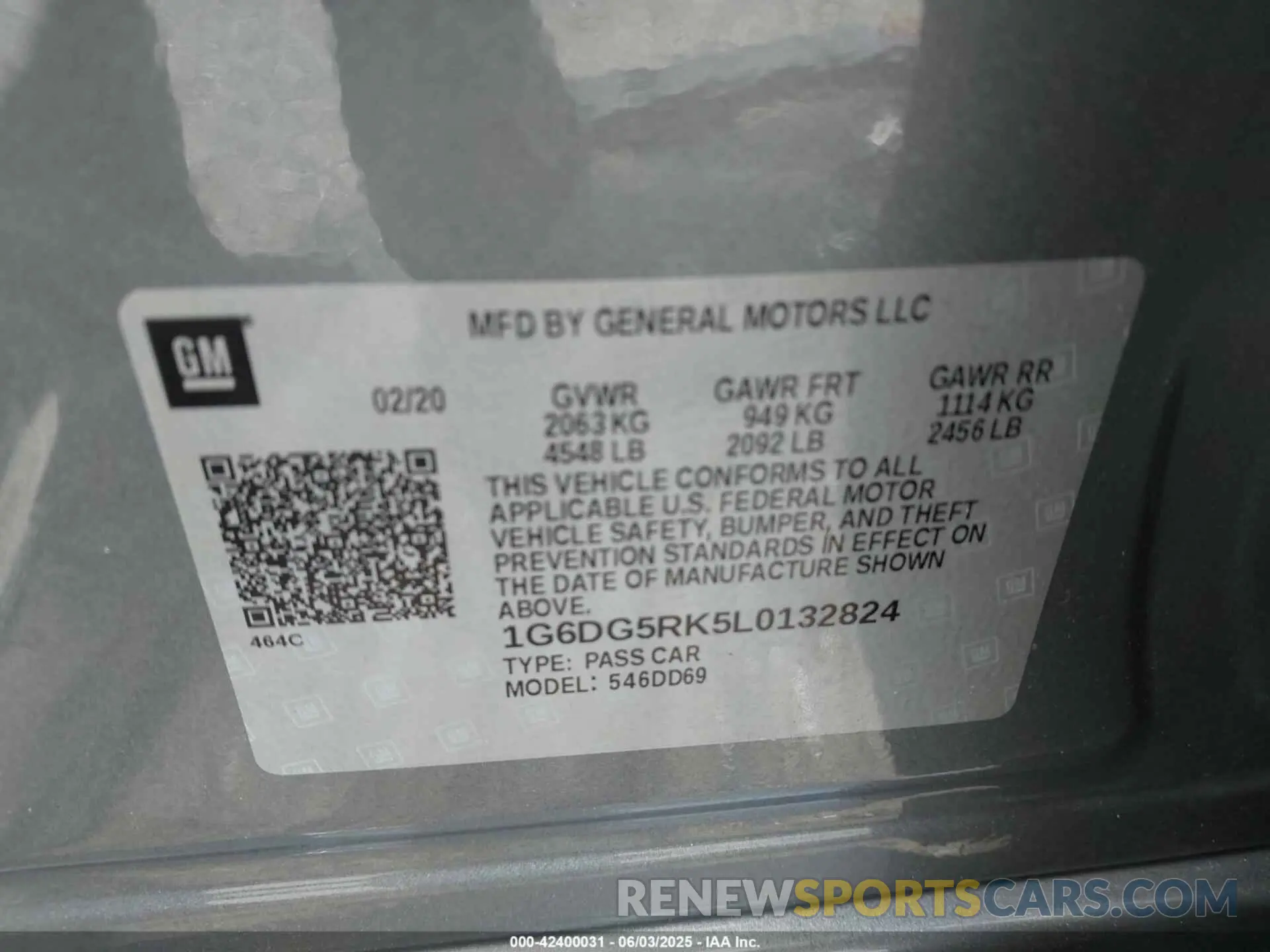 9 Photograph of a damaged car 1G6DG5RK5L0132824 CADILLAC CT4 2020