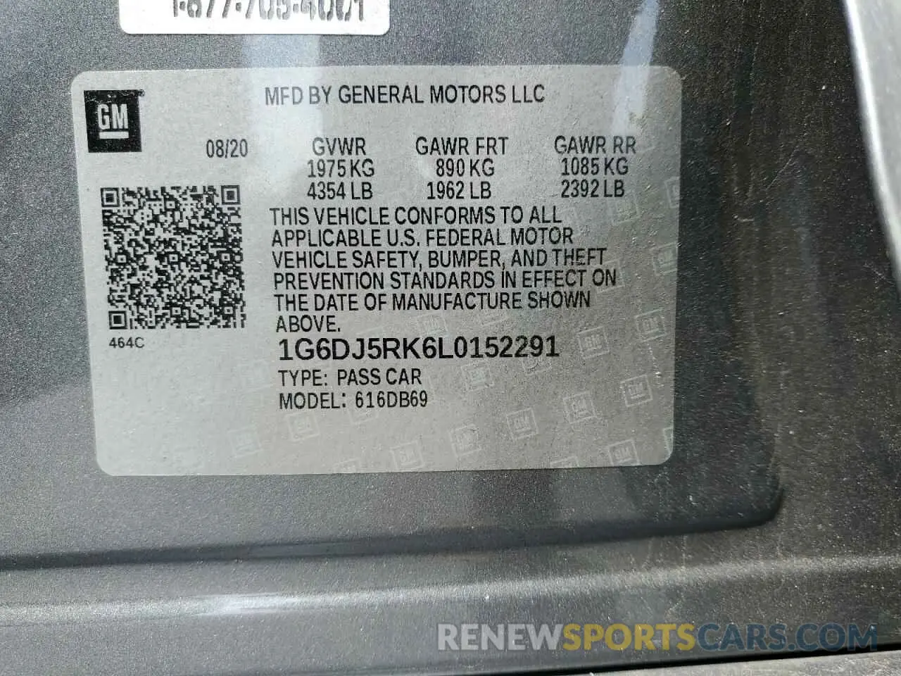 12 Photograph of a damaged car 1G6DJ5RK6L0152291 CADILLAC CT4 2020