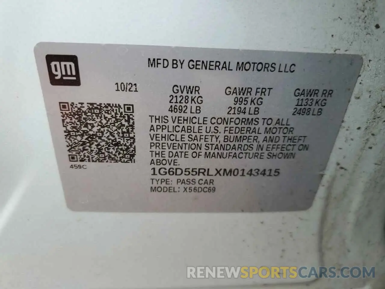 14 Photograph of a damaged car 1G6D55RLXM0143415 CADILLAC CT4 2021
