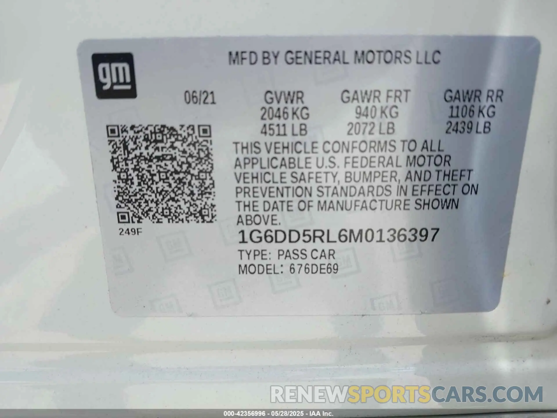 9 Photograph of a damaged car 1G6DD5RL6M0136397 CADILLAC CT4 2021