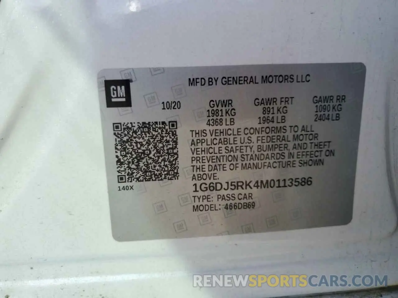 14 Photograph of a damaged car 1G6DJ5RK4M0113586 CADILLAC CT4 2021