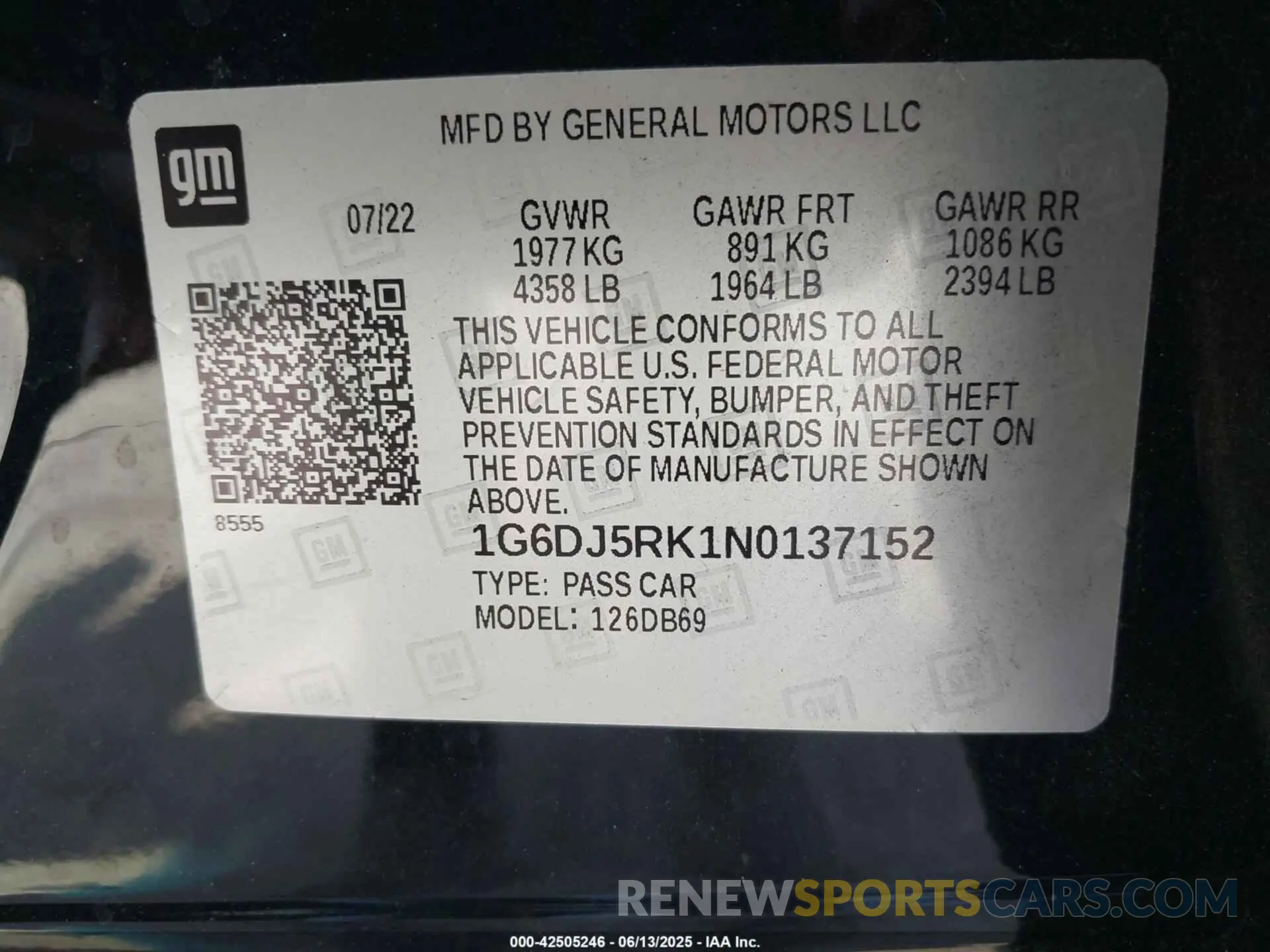 9 Photograph of a damaged car 1G6DJ5RK1N0137152 CADILLAC CT4 2022