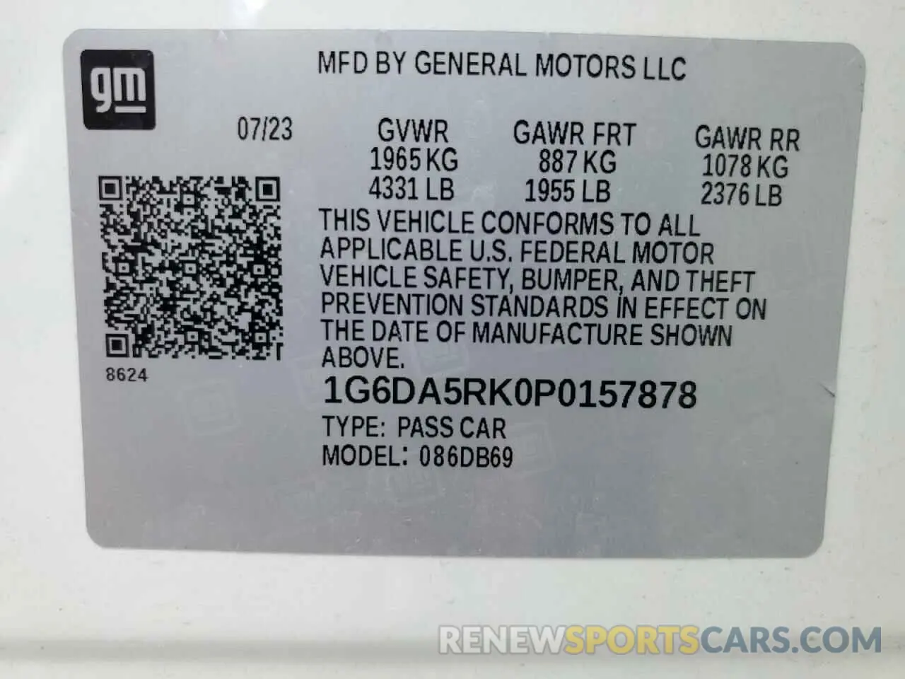 13 Photograph of a damaged car 1G6DA5RK0P0157878 CADILLAC CT4 2023