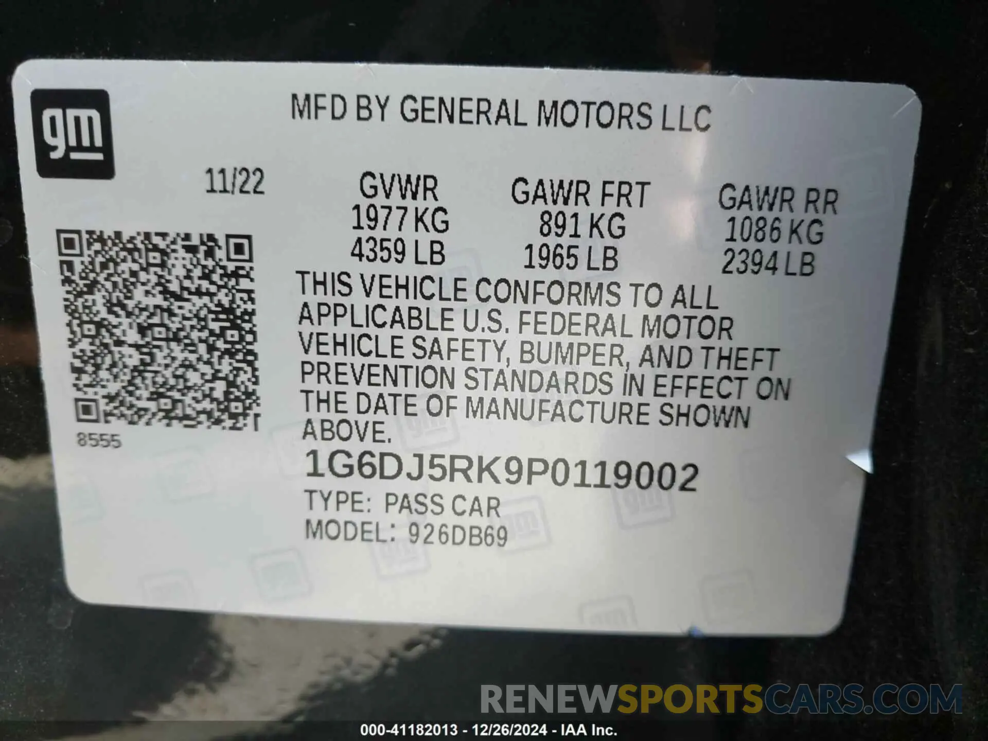 9 Photograph of a damaged car 1G6DJ5RK9P0119002 CADILLAC CT4 2023