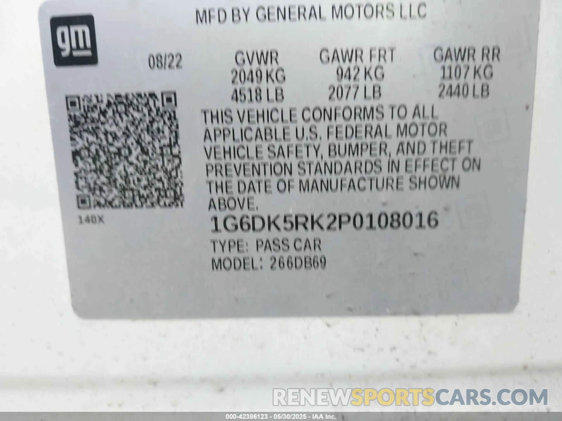9 Photograph of a damaged car 1G6DK5RK2P0108016 CADILLAC CT4 2023