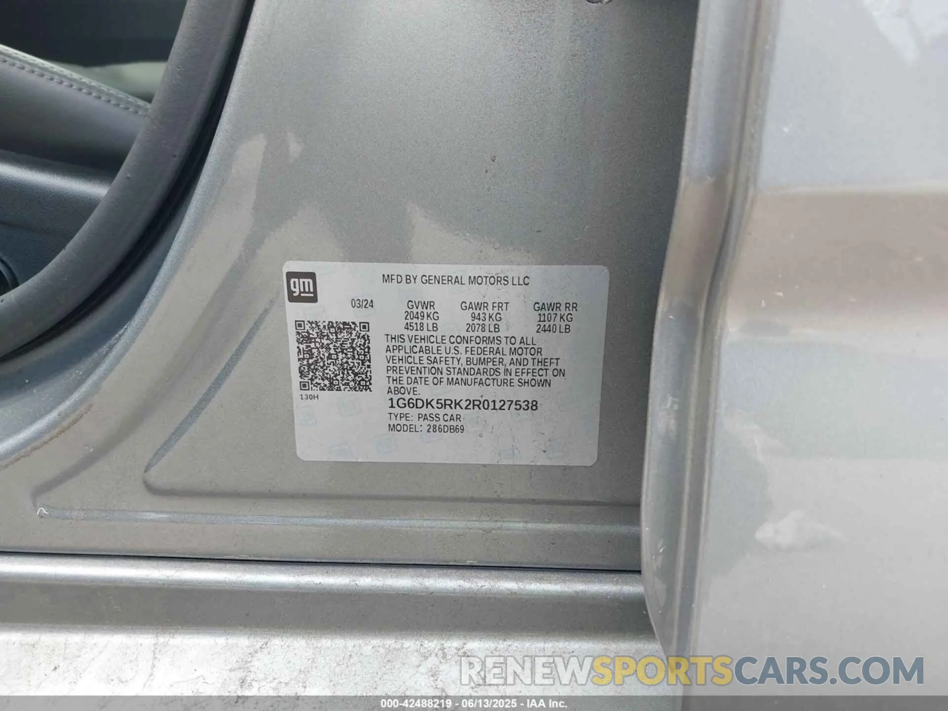 9 Photograph of a damaged car 1G6DK5RK2R0127538 CADILLAC CT4 2024