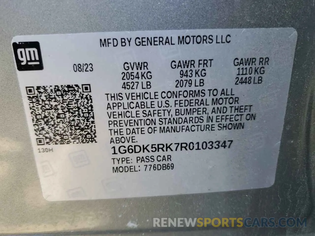 12 Photograph of a damaged car 1G6DK5RK7R0103347 CADILLAC CT4 2024
