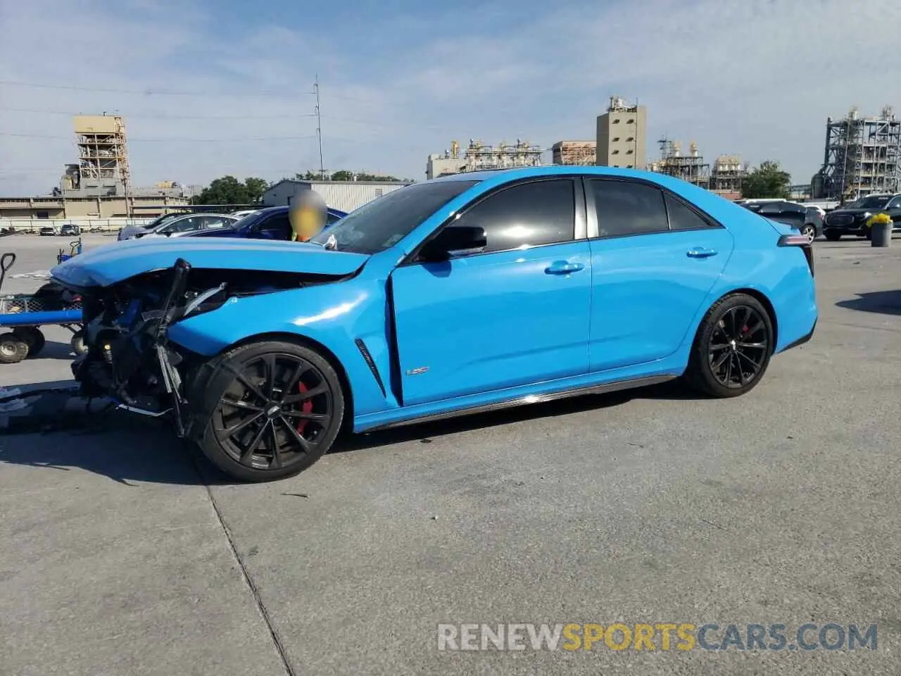 1 Photograph of a damaged car 1G6D75RP3N0410263 CADILLAC CT4-V BLAC 2022