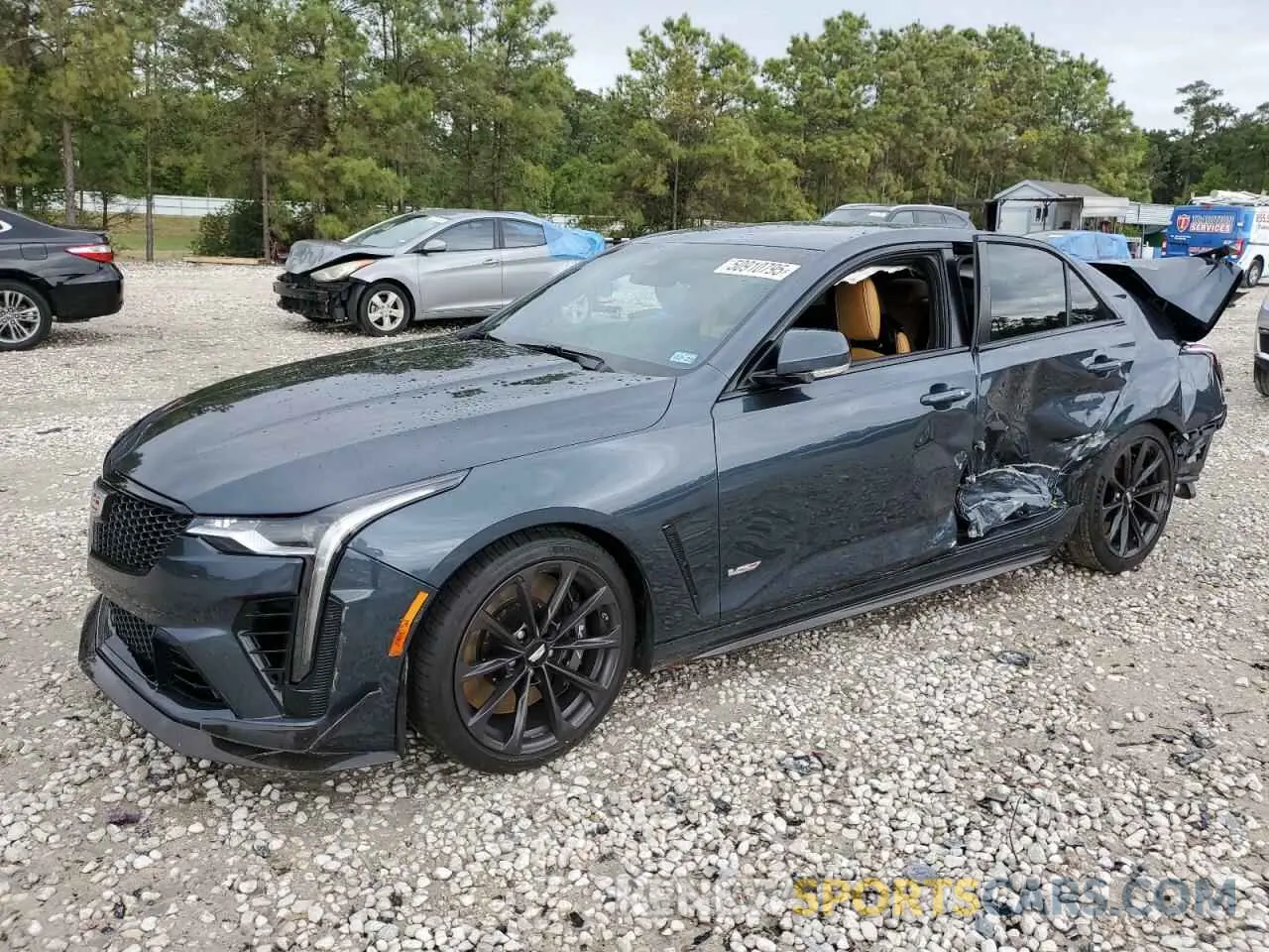1 Photograph of a damaged car 1G6DL5RP7N0260007 CADILLAC CT4-V BLAC 2022