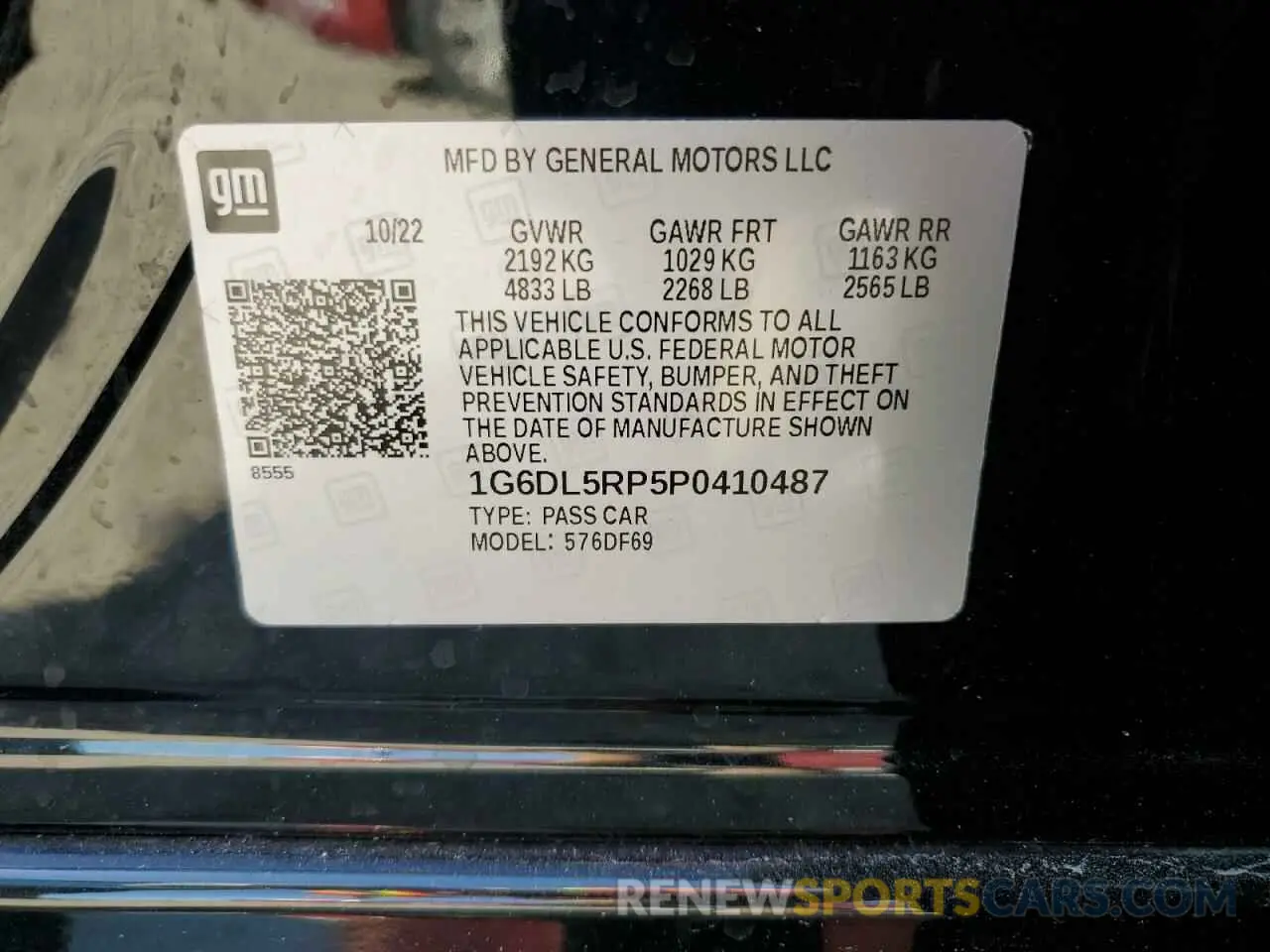 12 Photograph of a damaged car 1G6DL5RP5P0410487 CADILLAC CT4-V BLAC 2023