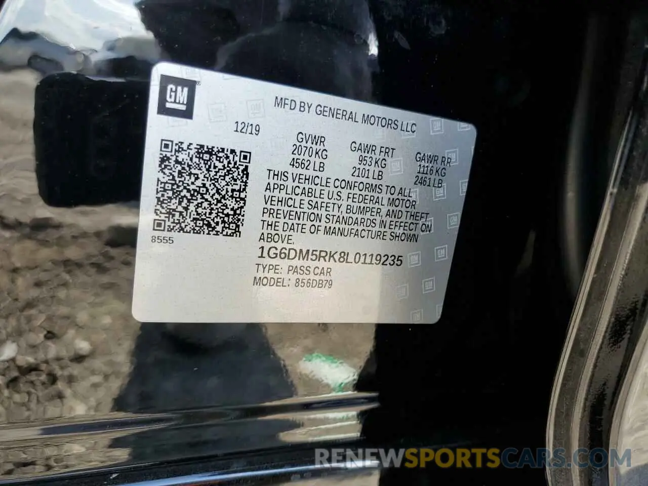 12 Photograph of a damaged car 1G6DM5RK8L0119235 CADILLAC CT5 2020