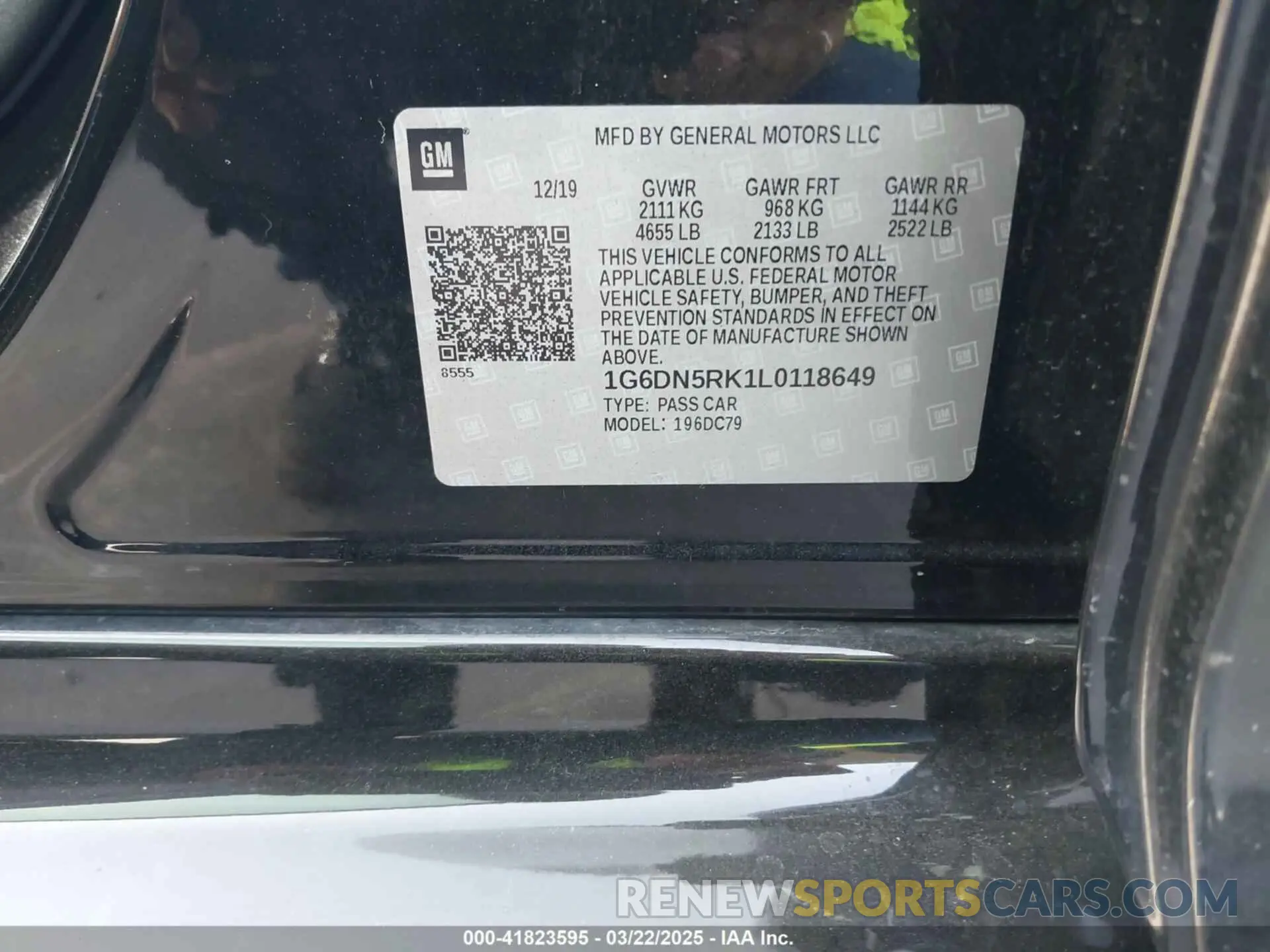 9 Photograph of a damaged car 1G6DN5RK1L0118649 CADILLAC CT5 2020