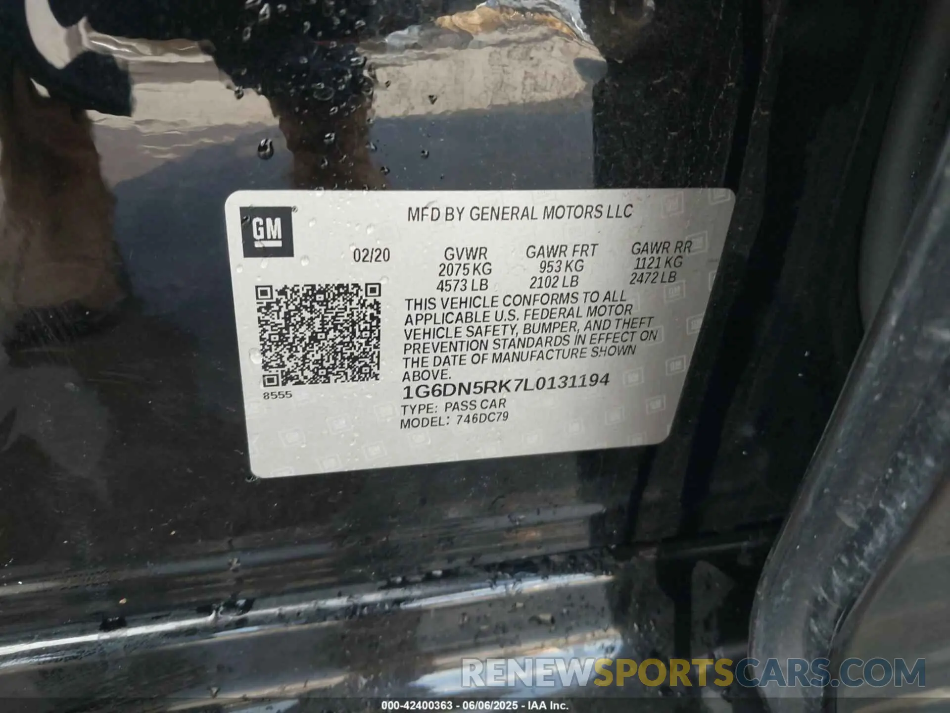 9 Photograph of a damaged car 1G6DN5RK7L0131194 CADILLAC CT5 2020