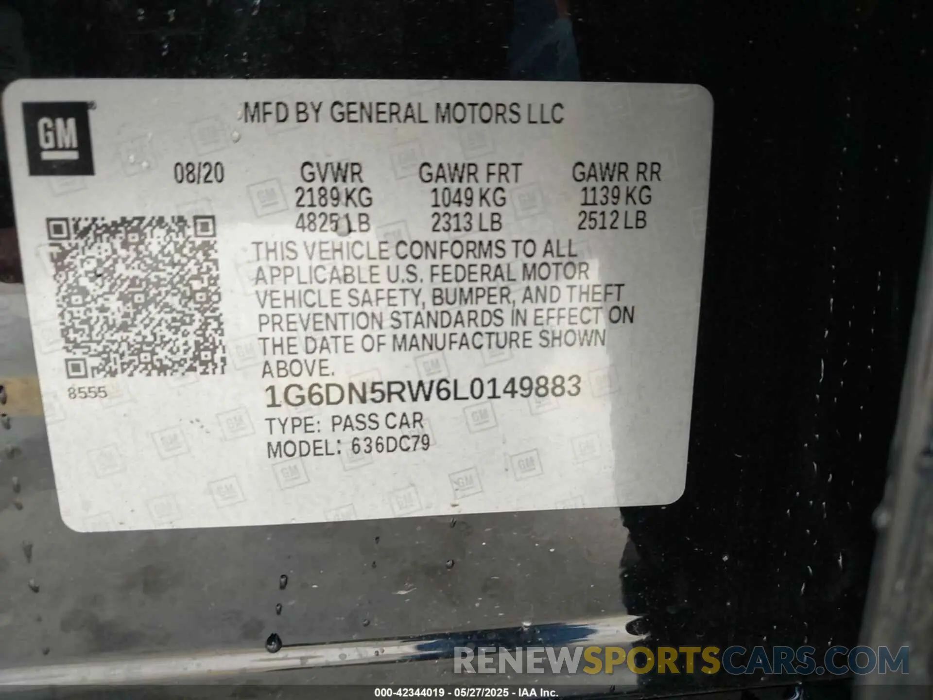 9 Photograph of a damaged car 1G6DN5RW6L0149883 CADILLAC CT5 2020