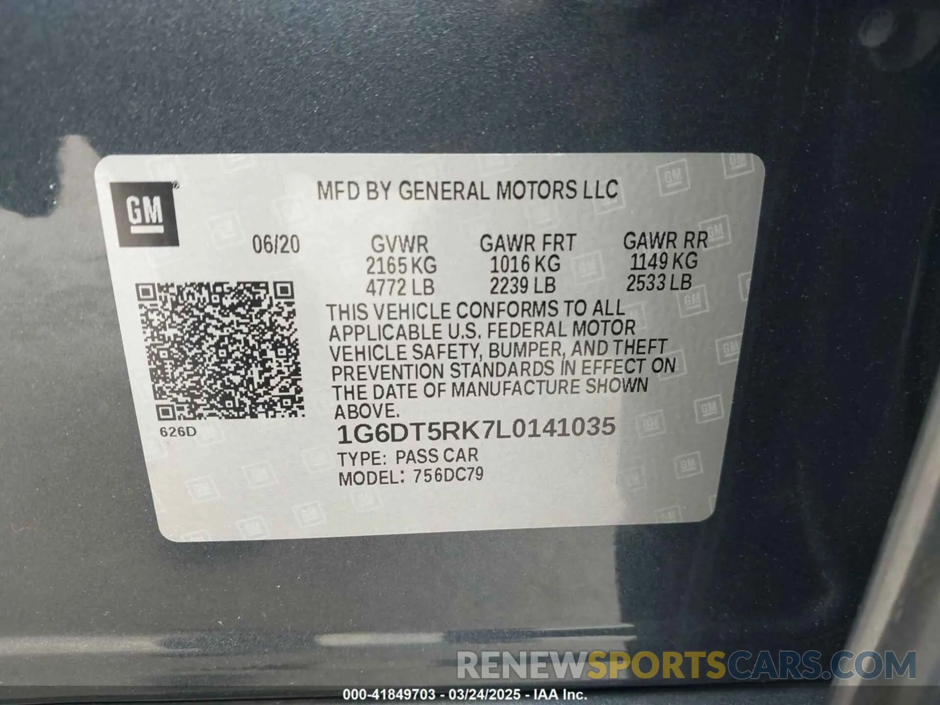 9 Photograph of a damaged car 1G6DT5RK7L0141035 CADILLAC CT5 2020