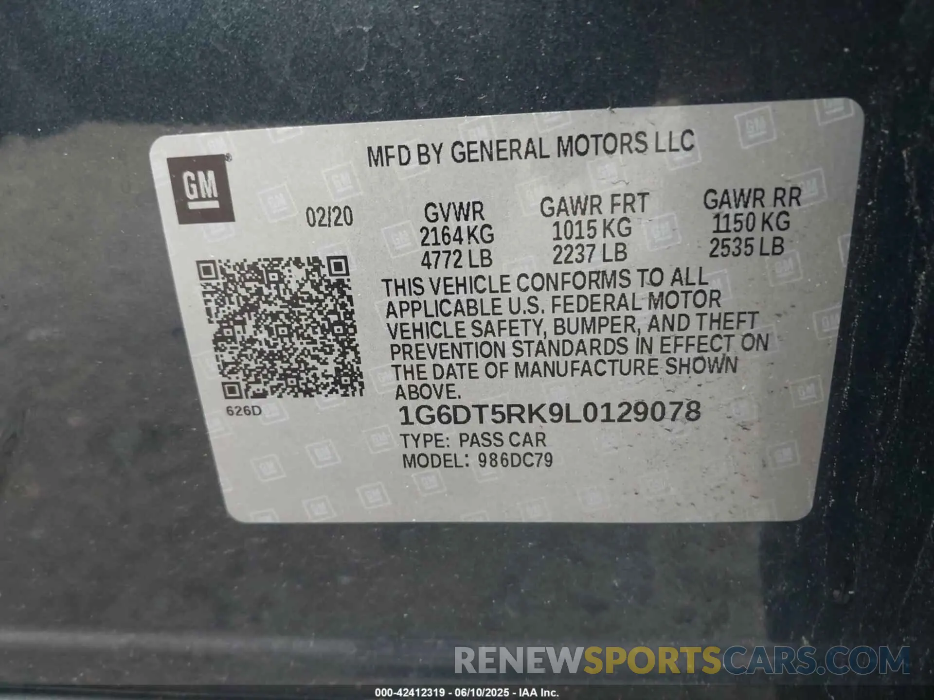 9 Photograph of a damaged car 1G6DT5RK9L0129078 CADILLAC CT5 2020