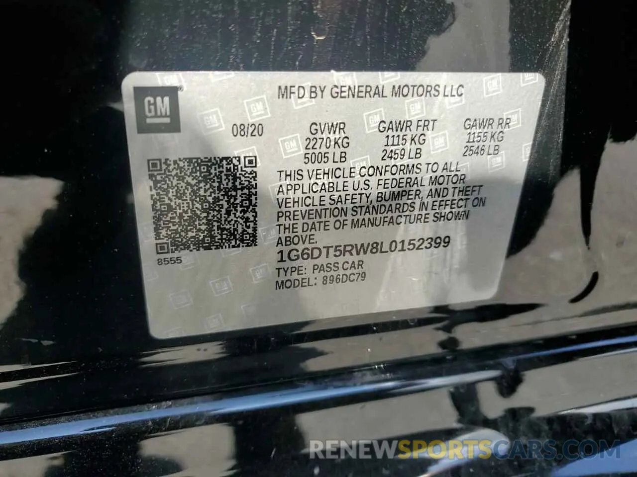 12 Photograph of a damaged car 1G6DT5RW8L0152399 CADILLAC CT5 2020