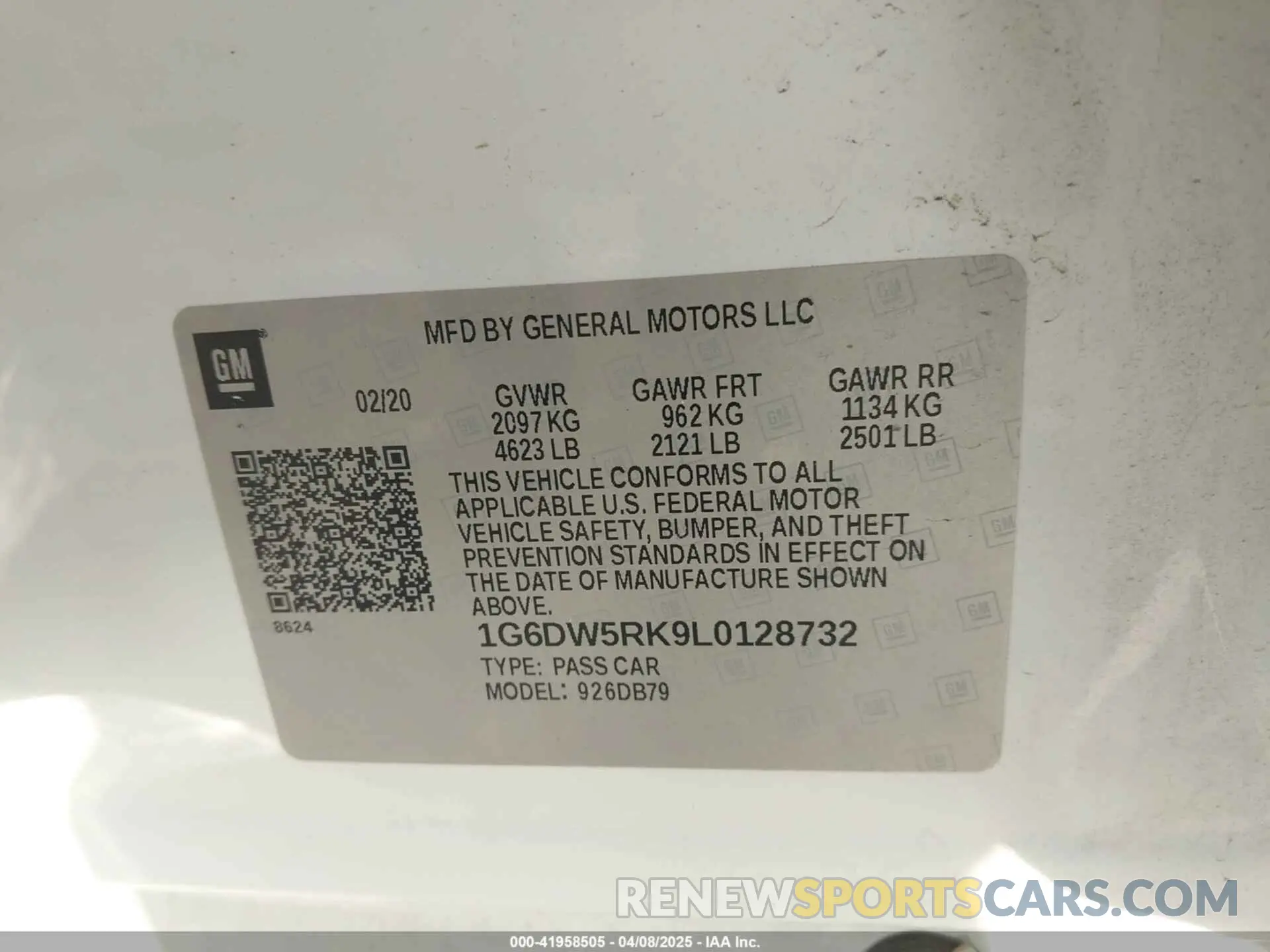 9 Photograph of a damaged car 1G6DW5RK9L0128732 CADILLAC CT5 2020