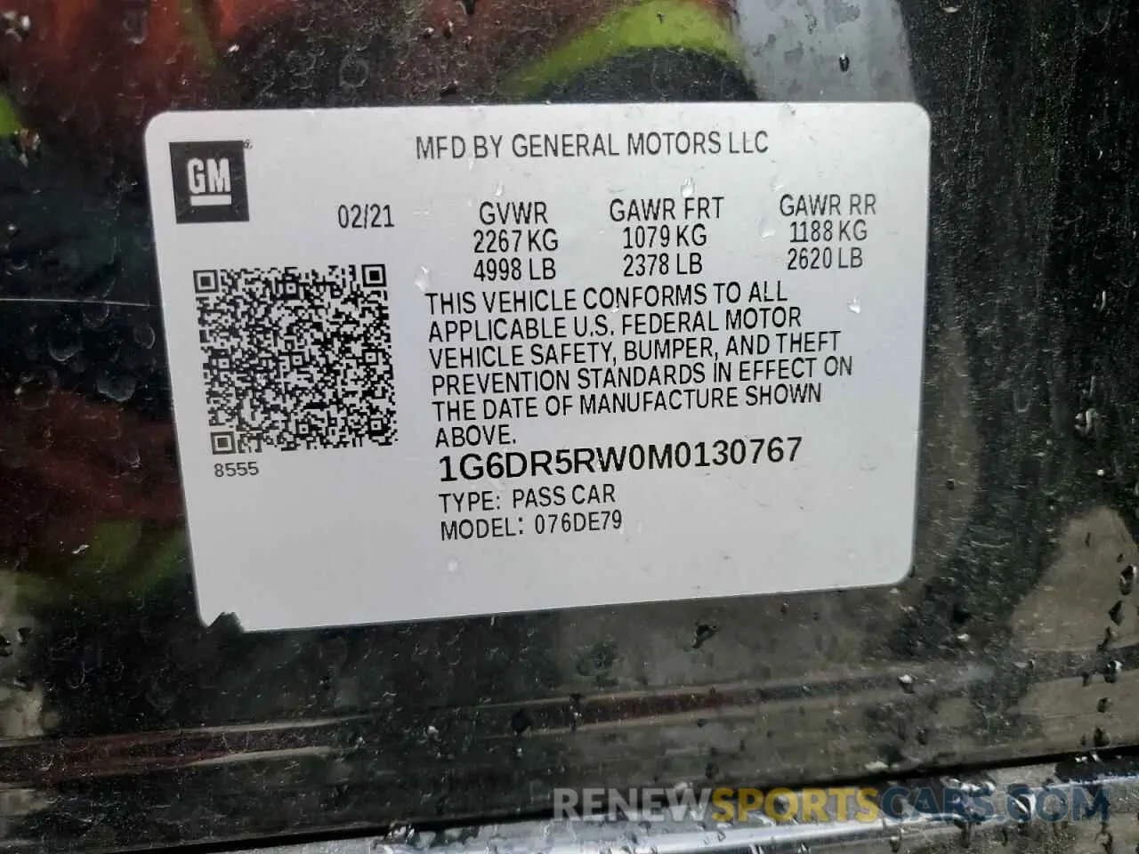 12 Photograph of a damaged car 1G6DR5RW0M0130767 CADILLAC CT5 2021