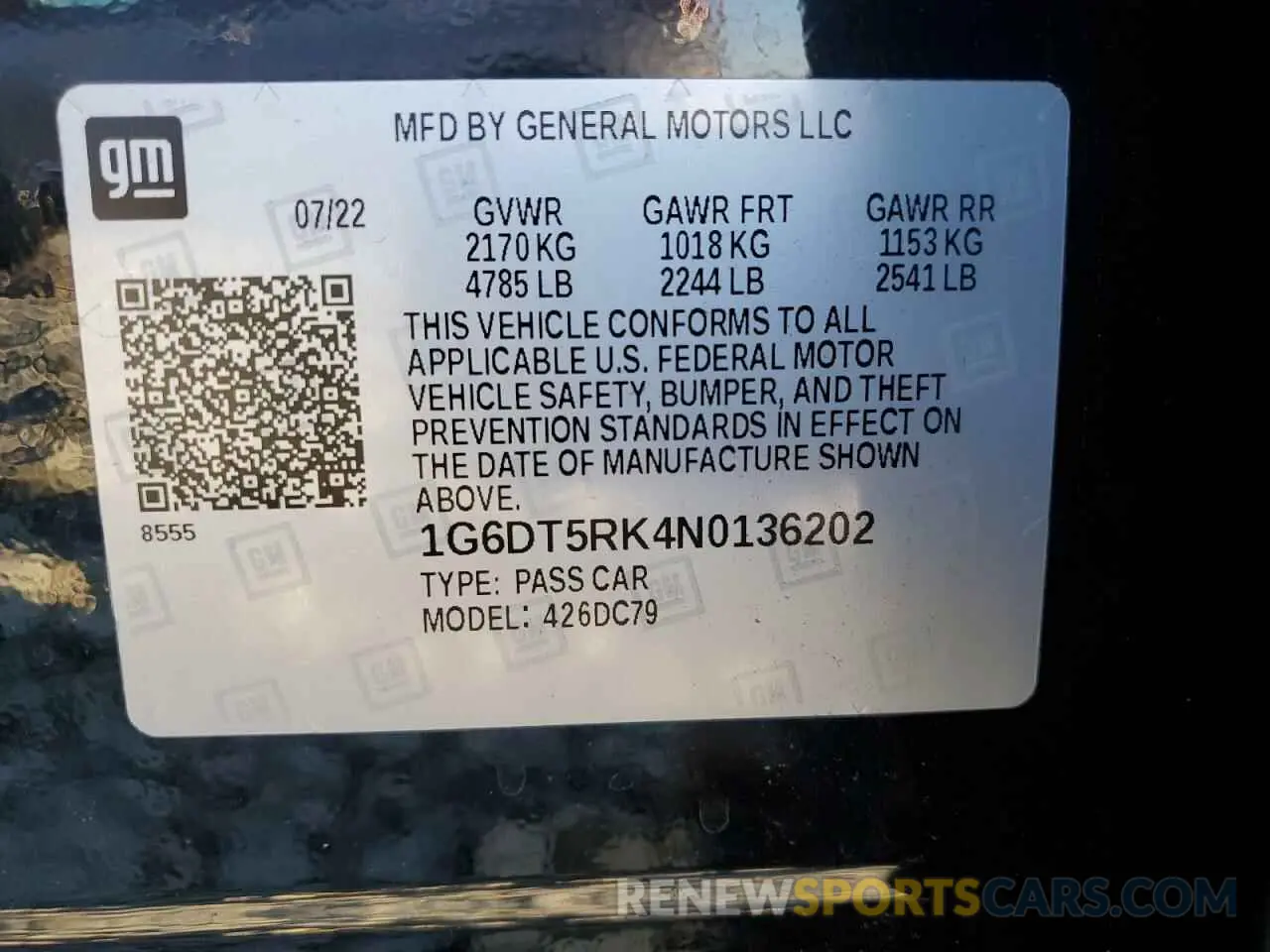 14 Photograph of a damaged car 1G6DT5RK4N0136202 CADILLAC CT5 2022