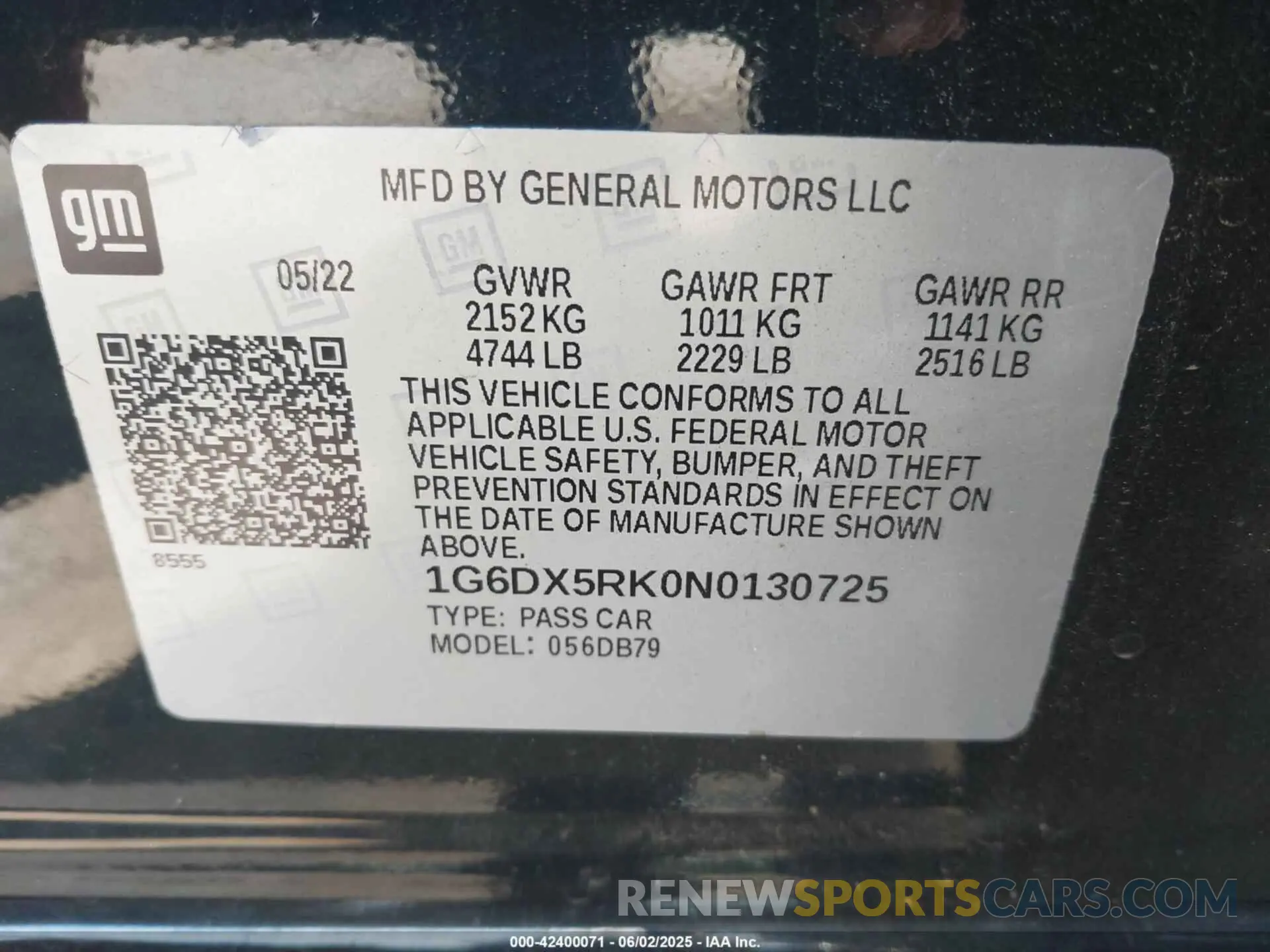 9 Photograph of a damaged car 1G6DX5RK0N0130725 CADILLAC CT5 2022