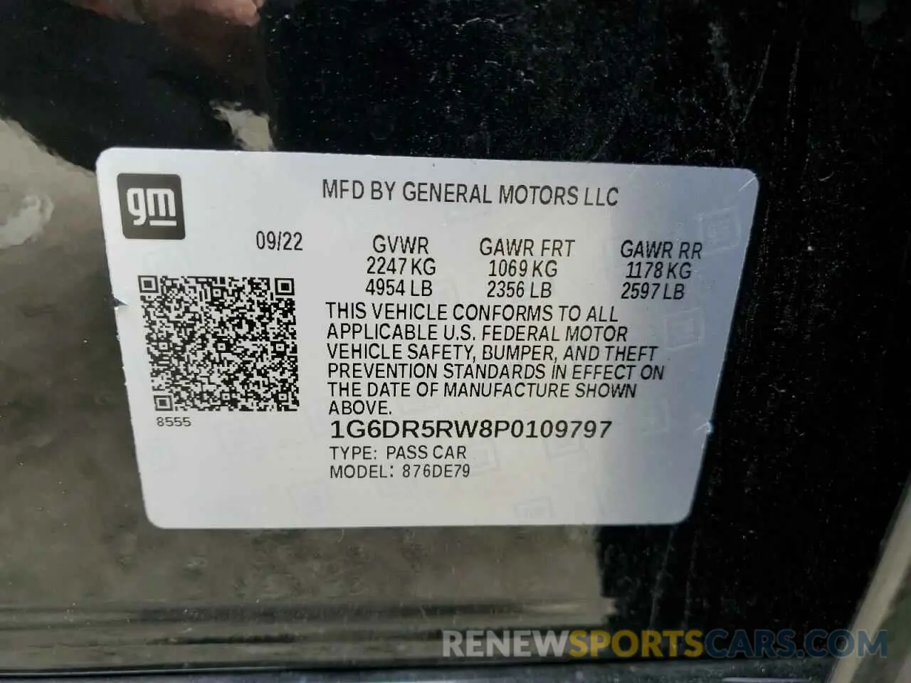 12 Photograph of a damaged car 1G6DR5RW8P0109797 CADILLAC CT5 2023
