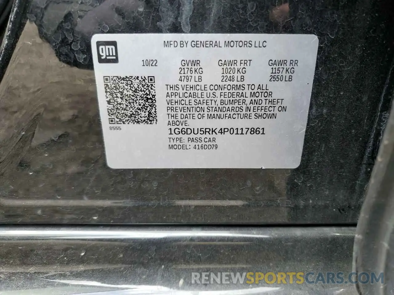 14 Photograph of a damaged car 1G6DU5RK4P0117861 CADILLAC CT5 2023