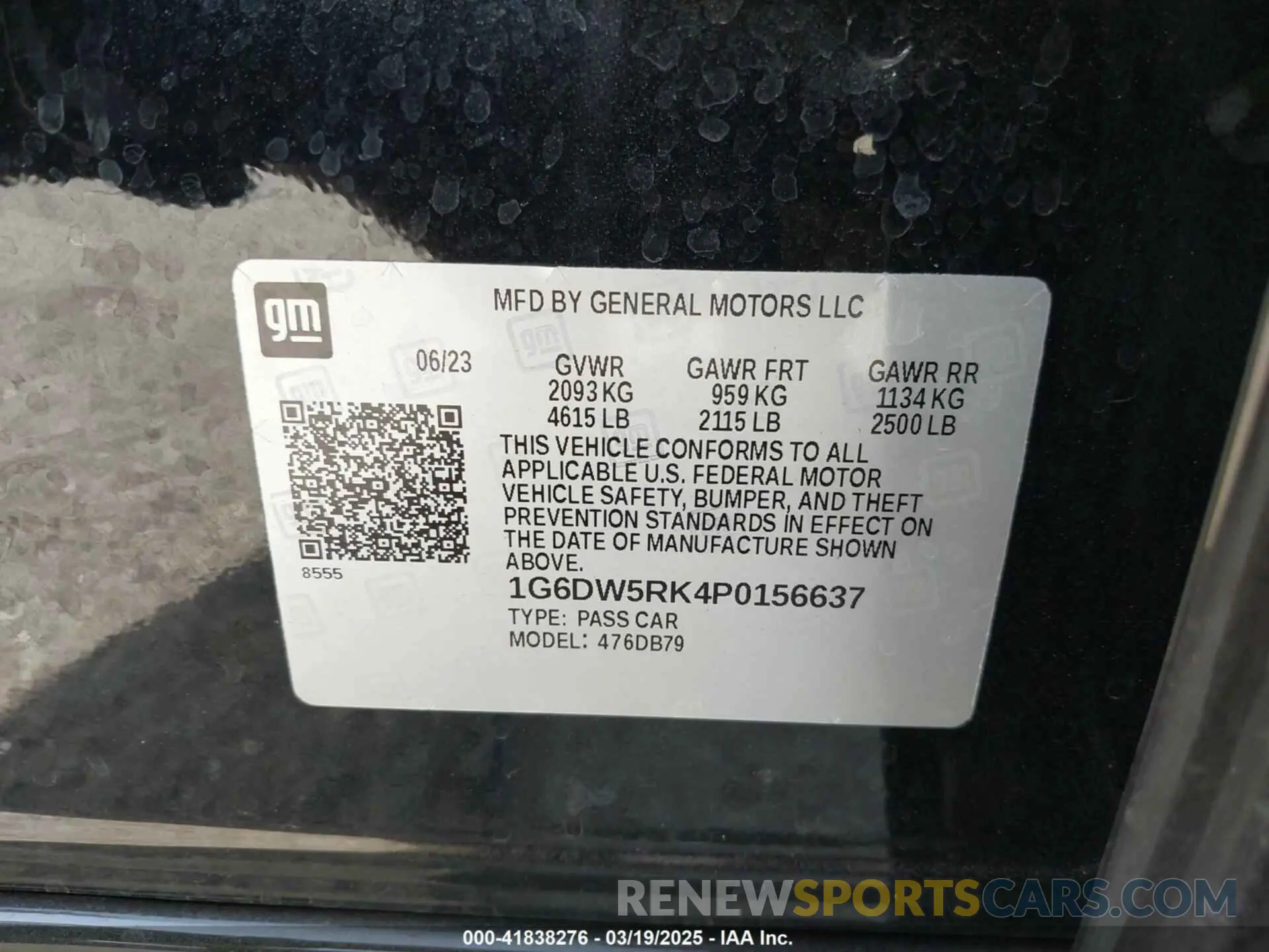 9 Photograph of a damaged car 1G6DW5RK4P0156637 CADILLAC CT5 2023