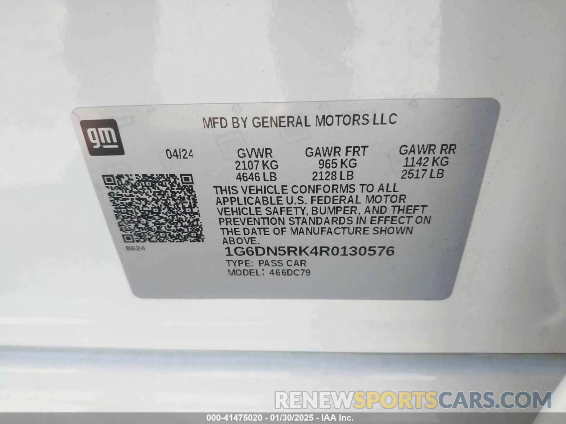 9 Photograph of a damaged car 1G6DN5RK4R0130576 CADILLAC CT5 2024