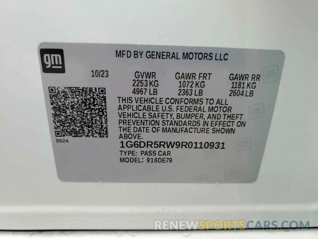 13 Photograph of a damaged car 1G6DR5RW9R0110931 CADILLAC CT5 2024