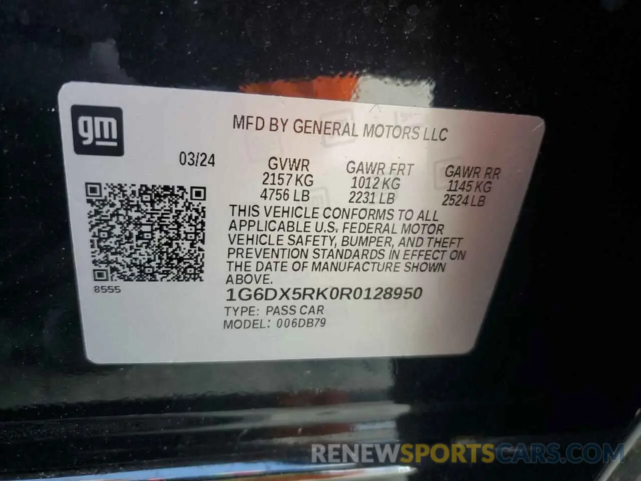 12 Photograph of a damaged car 1G6DX5RK0R0128950 CADILLAC CT5 2024