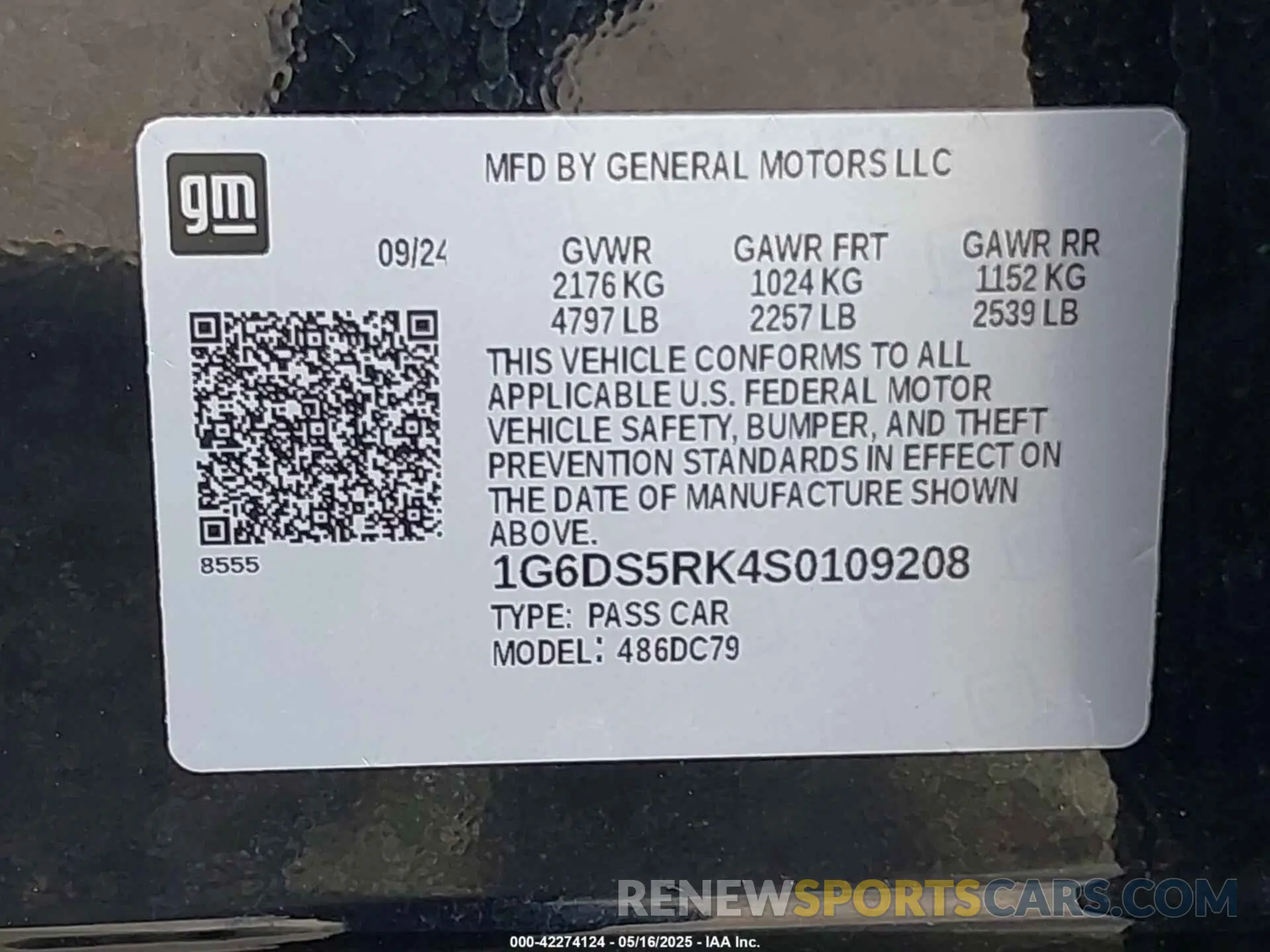 9 Photograph of a damaged car 1G6DS5RK4S0109208 CADILLAC CT5 2025