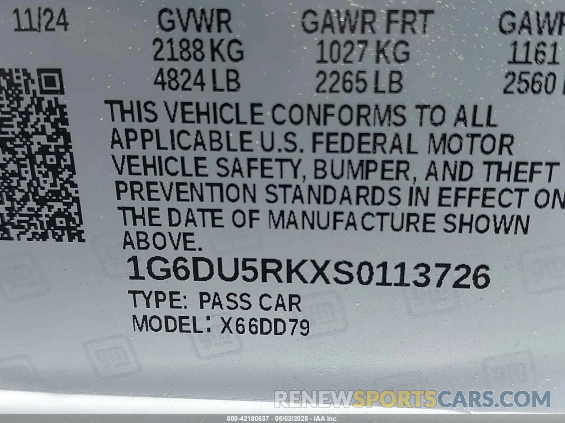 9 Photograph of a damaged car 1G6DU5RKXS0113726 CADILLAC CT5 2025