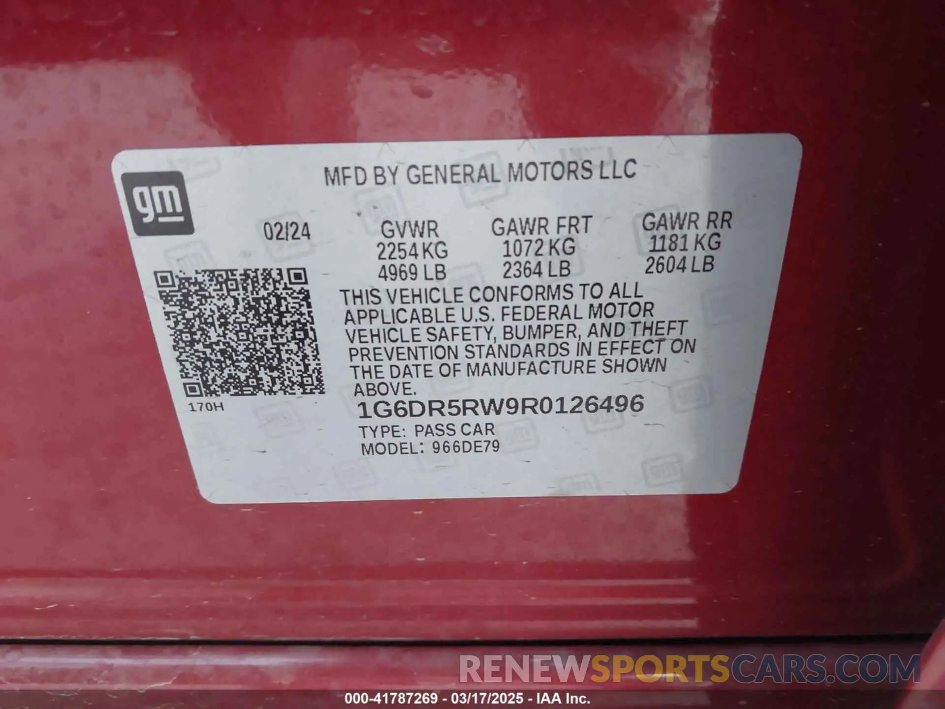 9 Photograph of a damaged car 1G6DR5RW9R0126496 CADILLAC CT5-V 2024