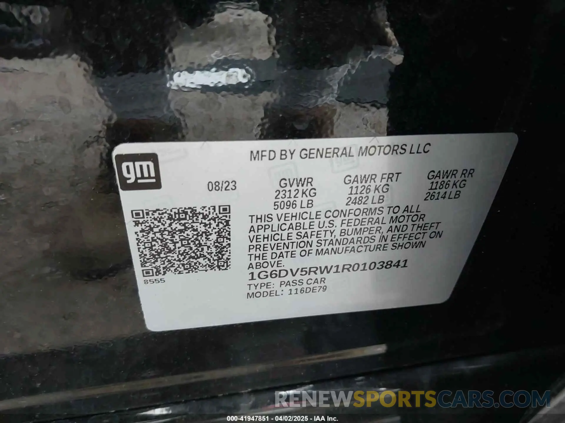9 Photograph of a damaged car 1G6DV5RW1R0103841 CADILLAC CT5-V 2024