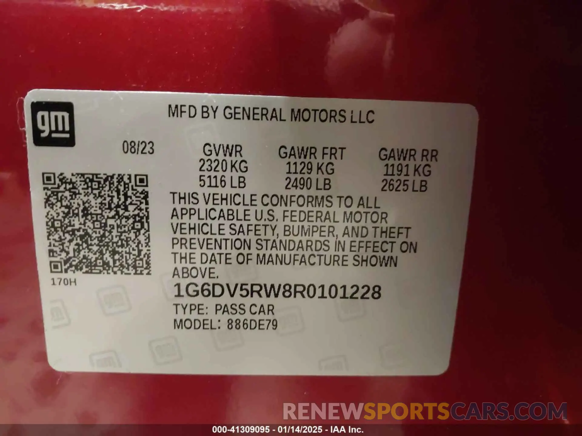 9 Photograph of a damaged car 1G6DV5RW8R0101228 CADILLAC CT5-V 2024