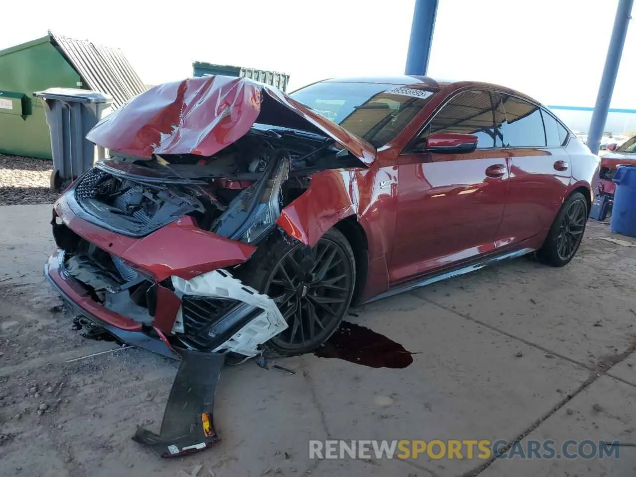 1 Photograph of a damaged car 1G6D35R62R0810954 CADILLAC CT5-V BLAC 2024