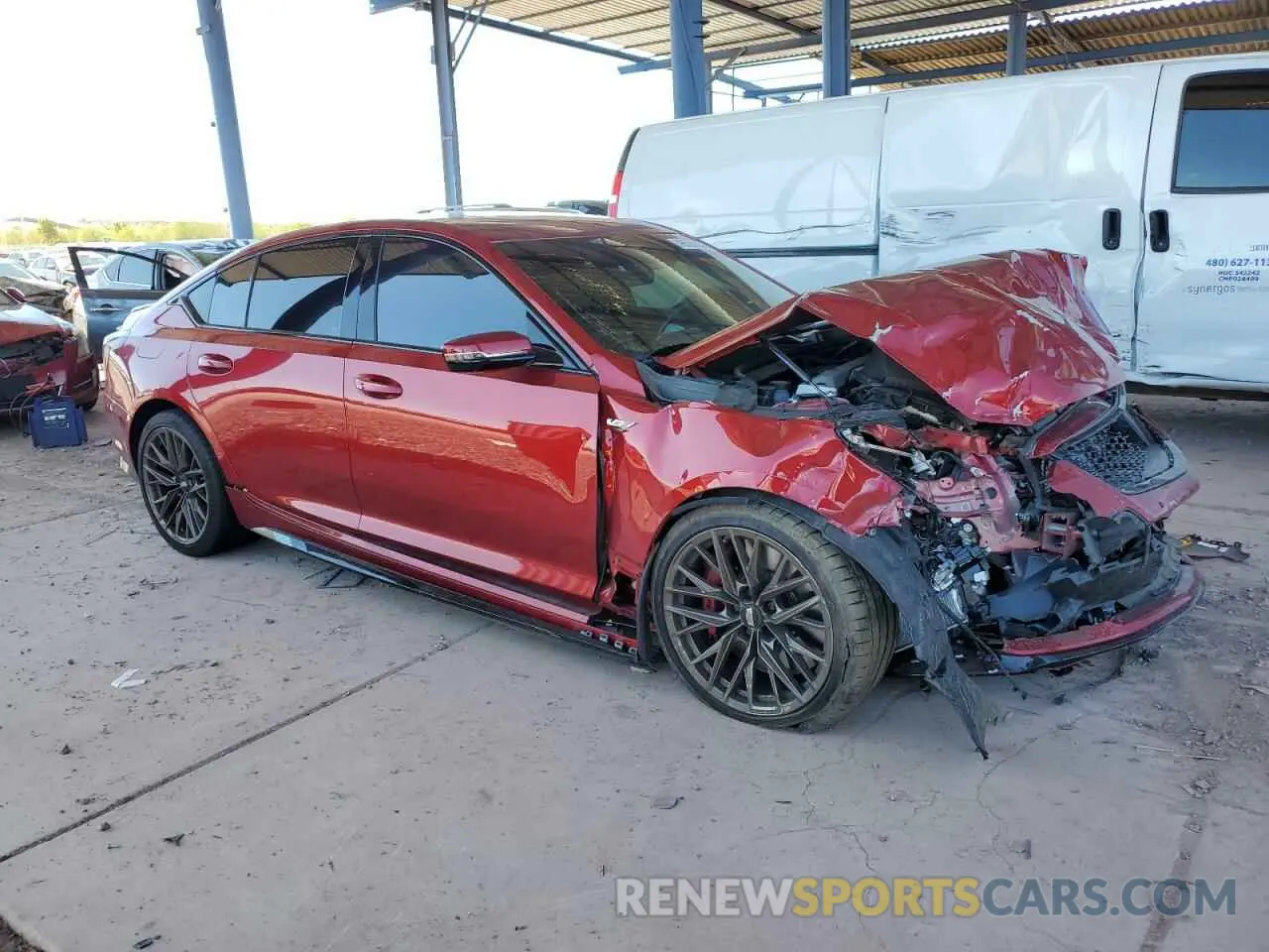 4 Photograph of a damaged car 1G6D35R62R0810954 CADILLAC CT5-V BLAC 2024