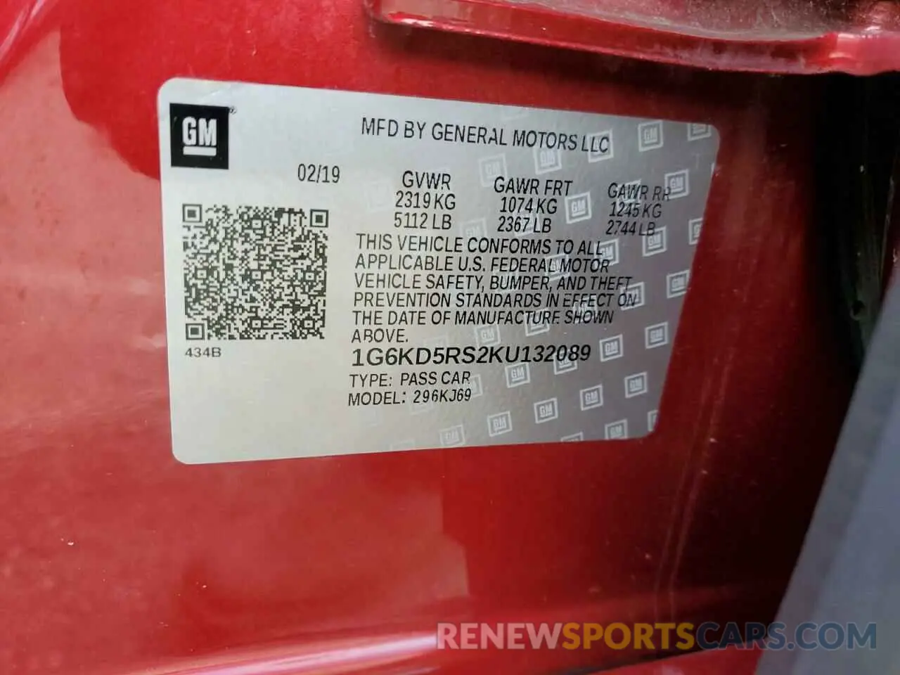 12 Photograph of a damaged car 1G6KD5RS2KU132089 CADILLAC CT6 2019