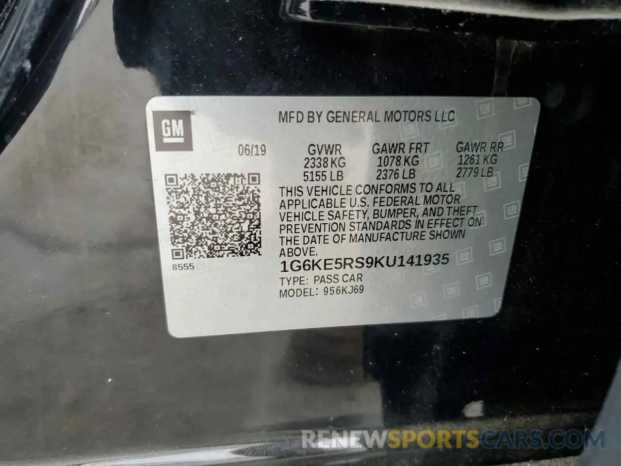12 Photograph of a damaged car 1G6KE5RS9KU141935 CADILLAC CT6 2019