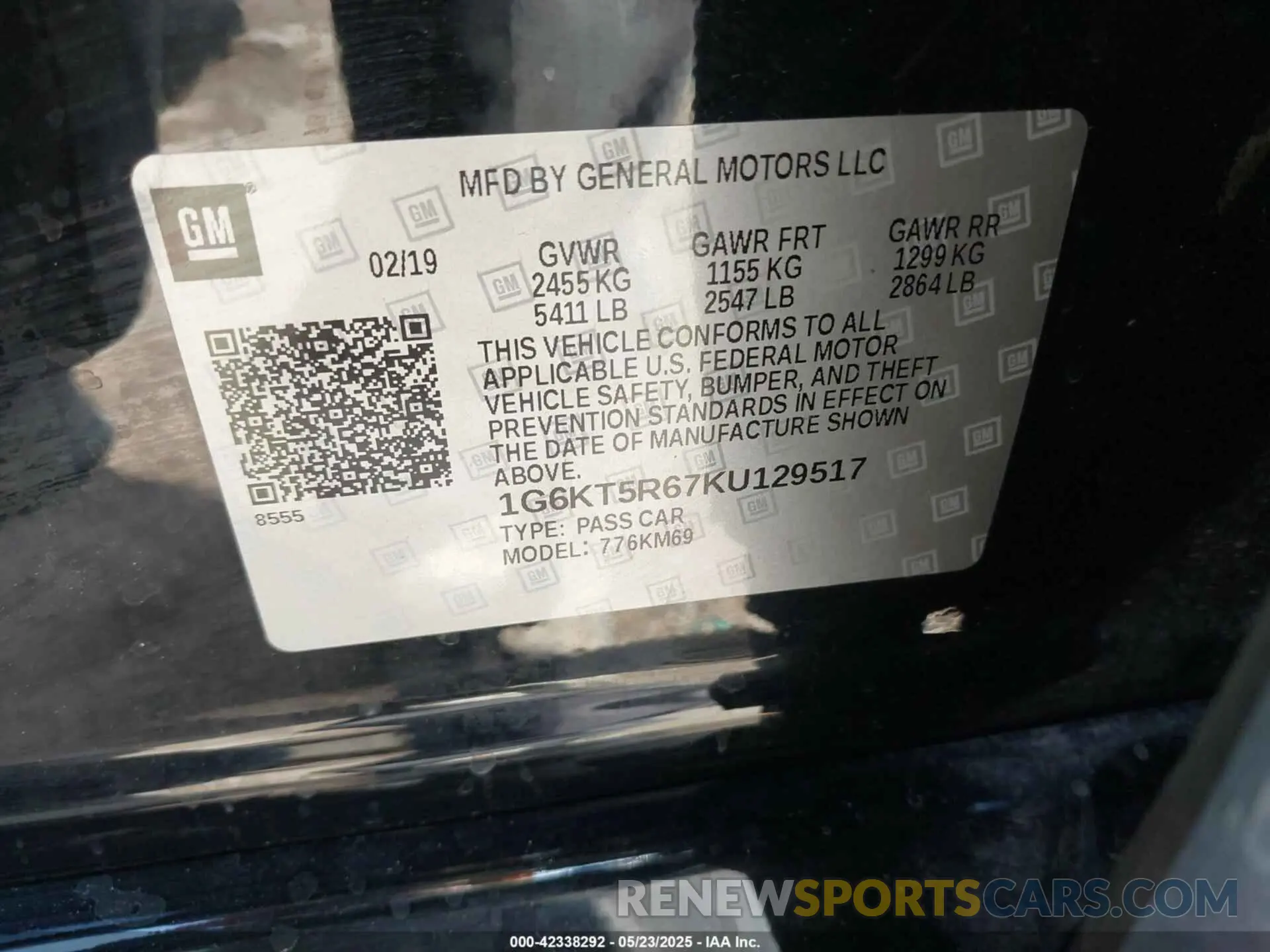 9 Photograph of a damaged car 1G6KT5R67KU129517 CADILLAC CT6 2019