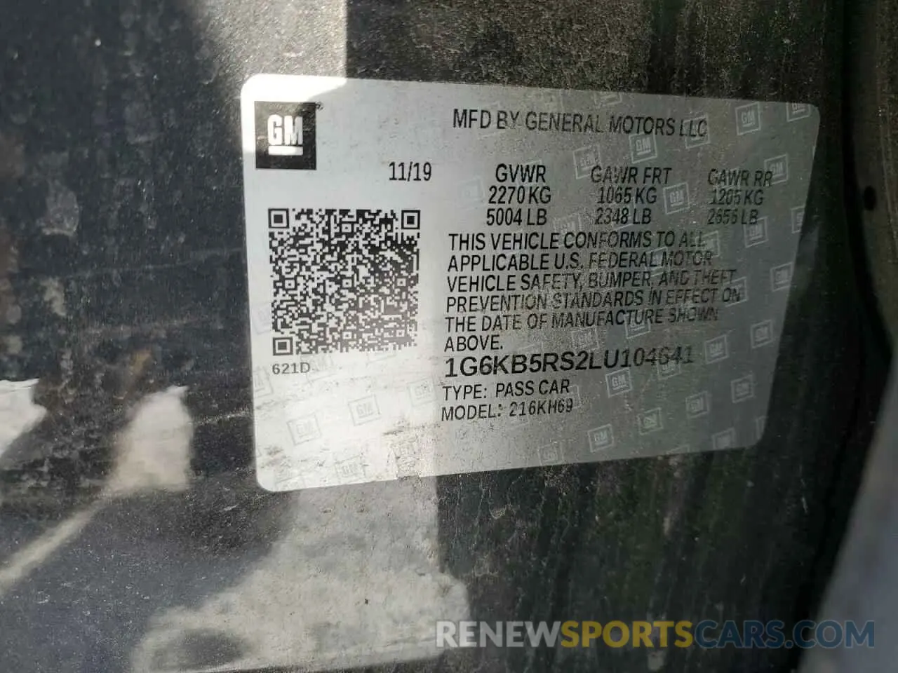 12 Photograph of a damaged car 1G6KB5RS2LU104641 CADILLAC CT6 2020