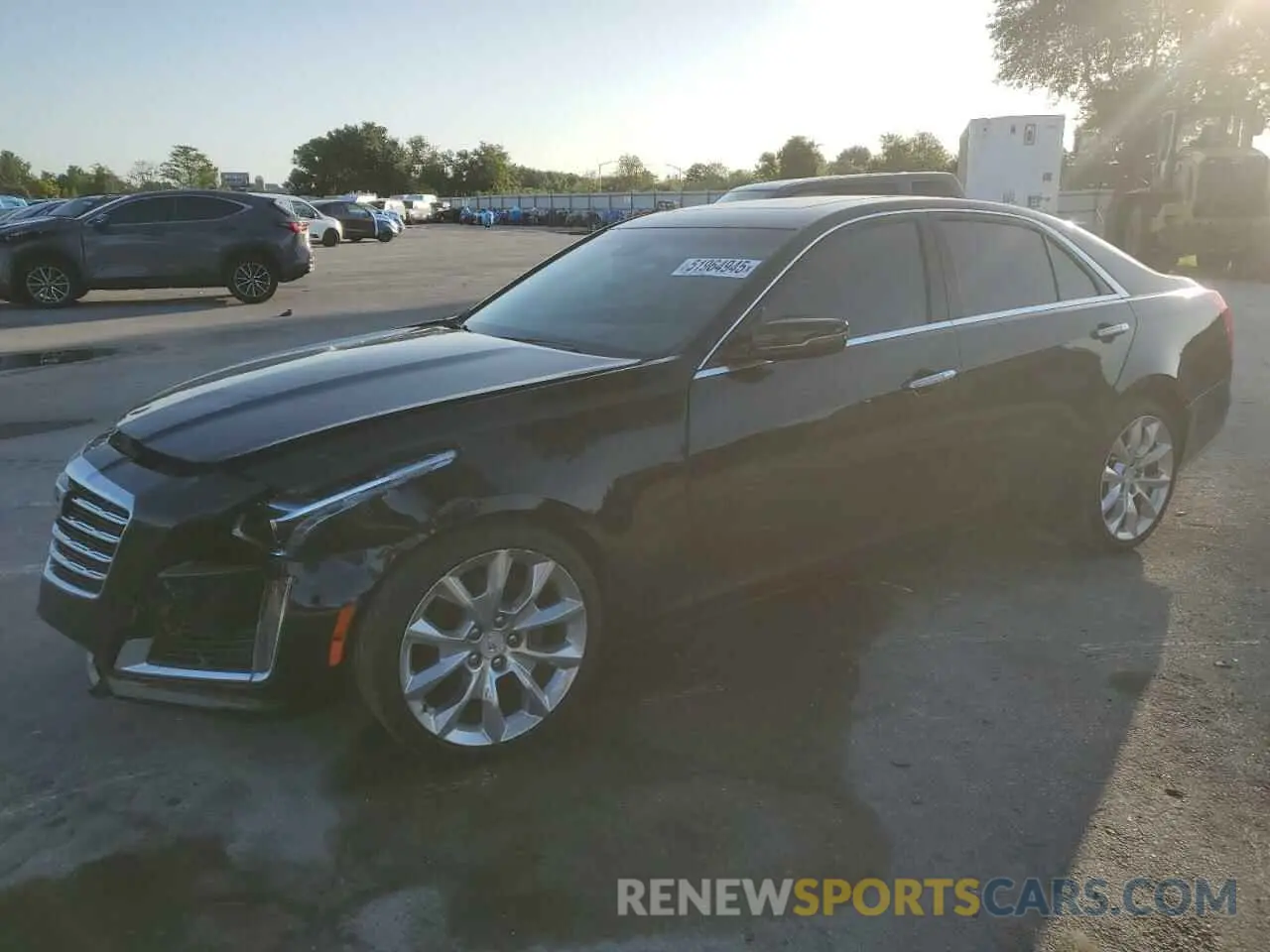 1 Photograph of a damaged car 1G6AS5SSXK0141755 CADILLAC CTS 2019