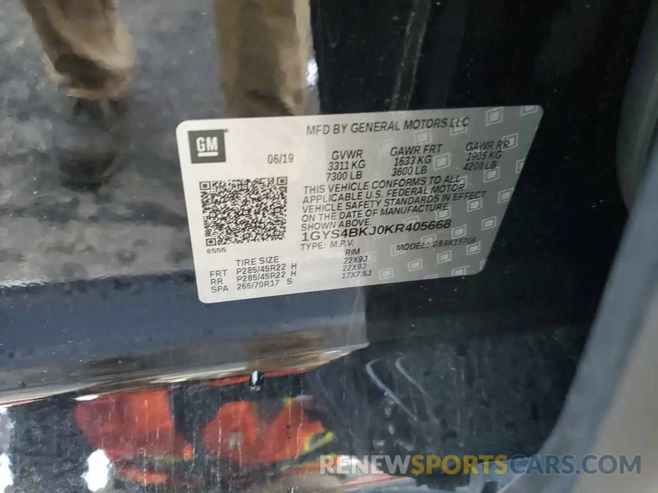 15 Photograph of a damaged car 1GYS4BKJ0KR405668 CADILLAC ESCALADE 2019