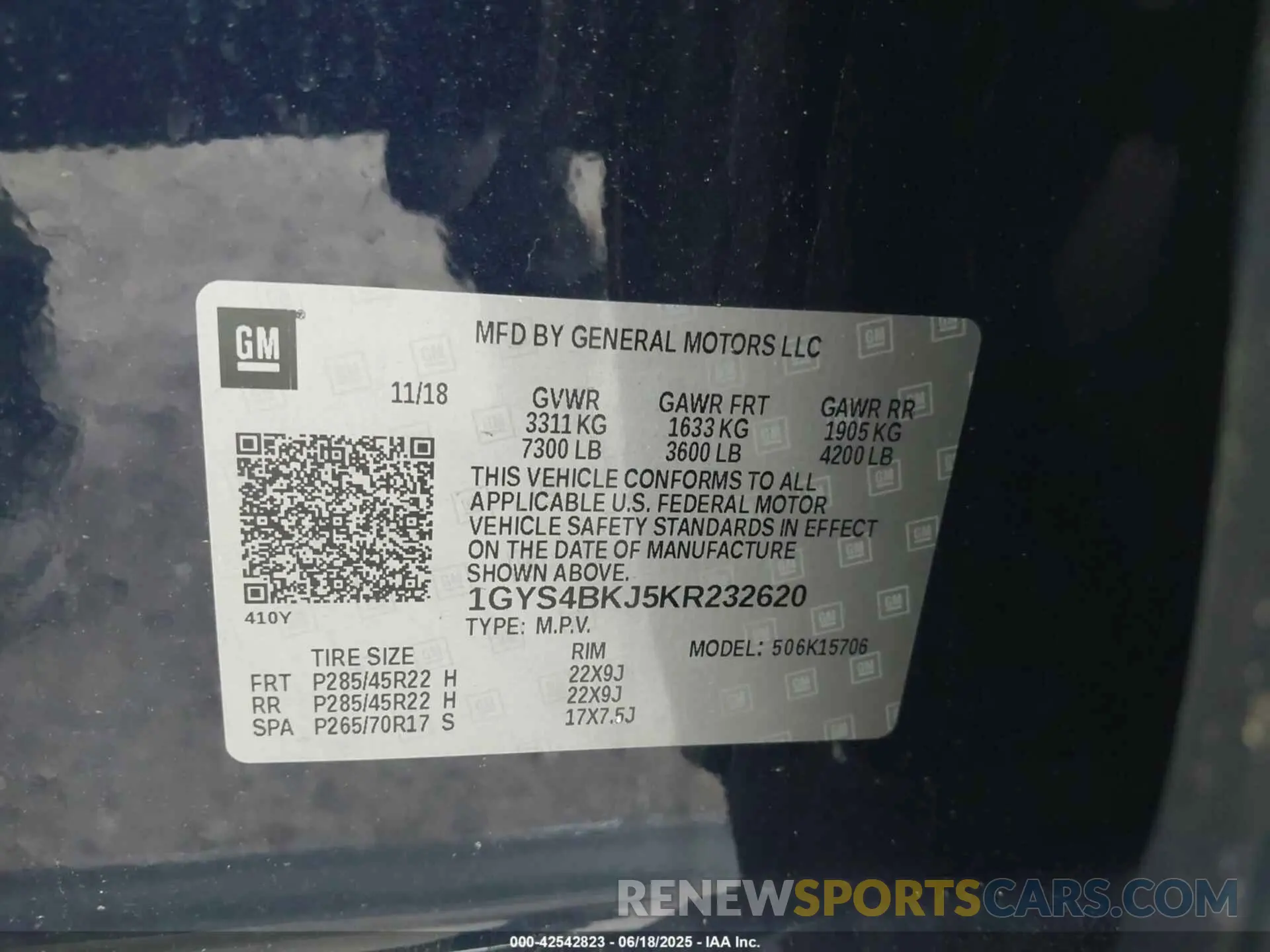 9 Photograph of a damaged car 1GYS4BKJ5KR232620 CADILLAC ESCALADE 2019