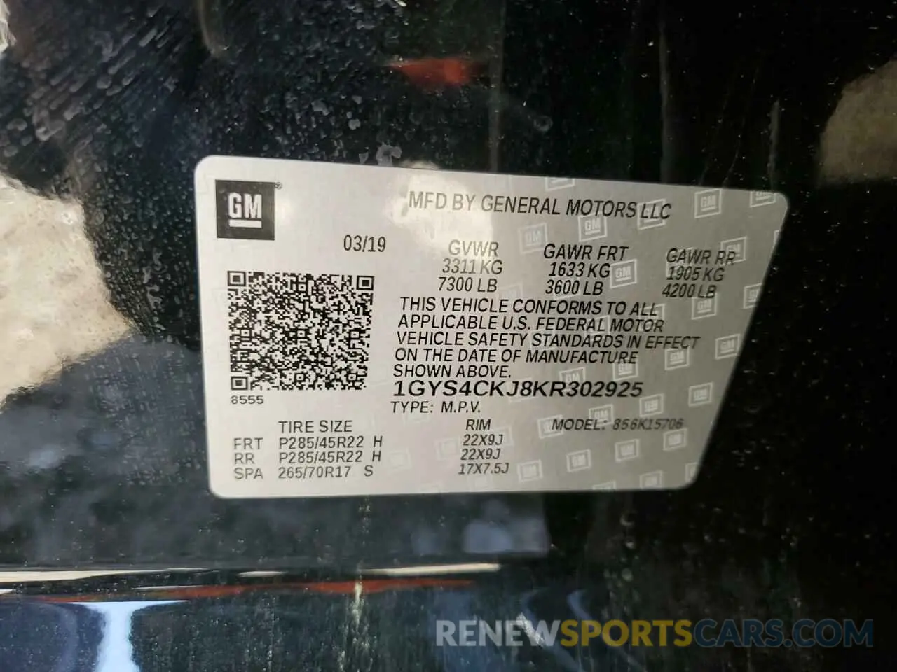 16 Photograph of a damaged car 1GYS4CKJ8KR302925 CADILLAC ESCALADE 2019