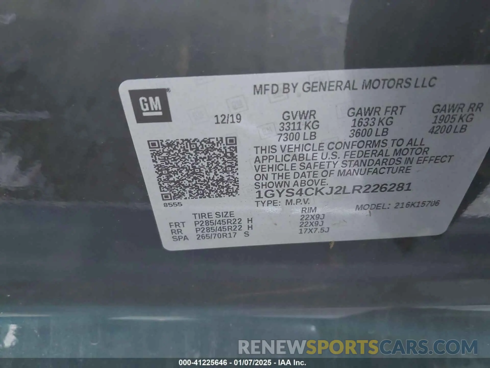 9 Photograph of a damaged car 1GYS4CKJ2LR226281 CADILLAC ESCALADE 2020