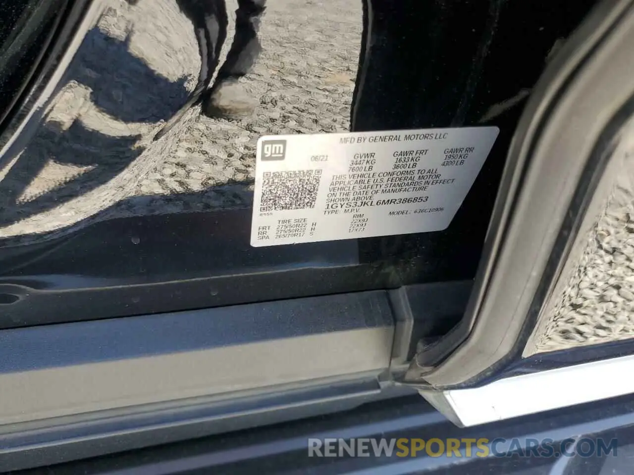13 Photograph of a damaged car 1GYS3JKL6MR386853 CADILLAC ESCALADE 2021