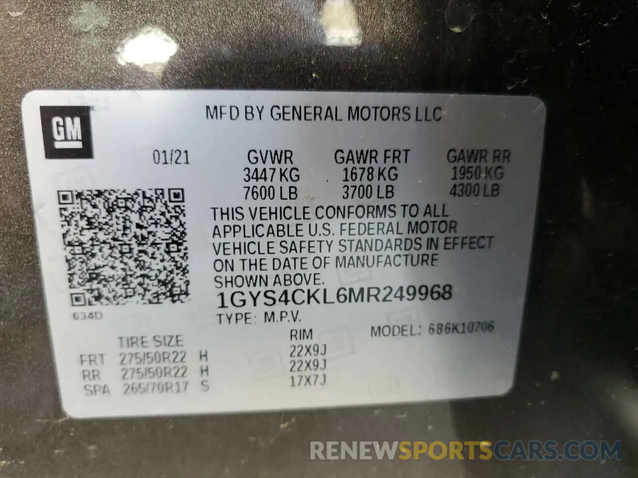14 Photograph of a damaged car 1GYS4CKL6MR249968 CADILLAC ESCALADE 2021